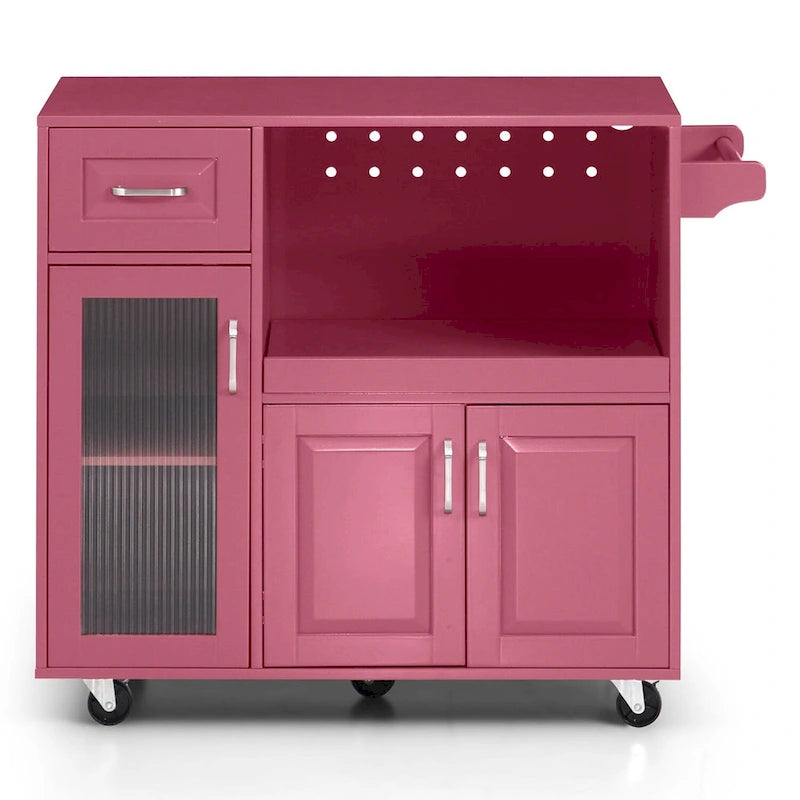 Desserte de cuisine multifonctionnelle avec porte-serviettes, grand espace de rangement