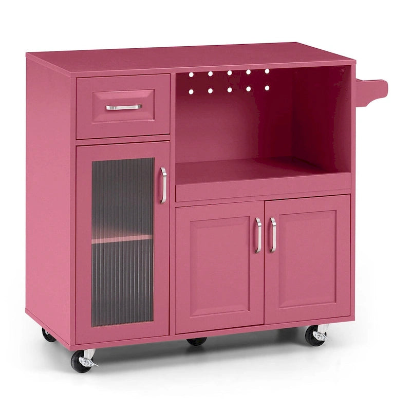 Desserte de cuisine multifonctionnelle avec porte-serviettes, grand espace de rangement