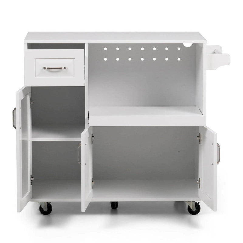 Desserte de cuisine multifonctionnelle avec porte-serviettes, grand espace de rangement