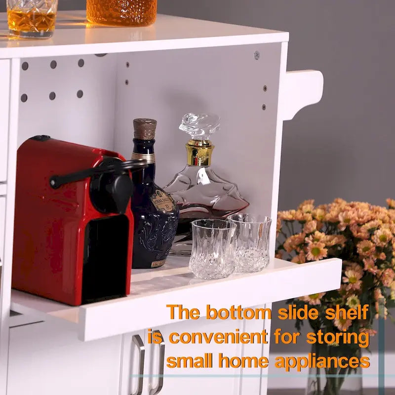 Desserte de cuisine multifonctionnelle avec porte-serviettes, grand espace de rangement