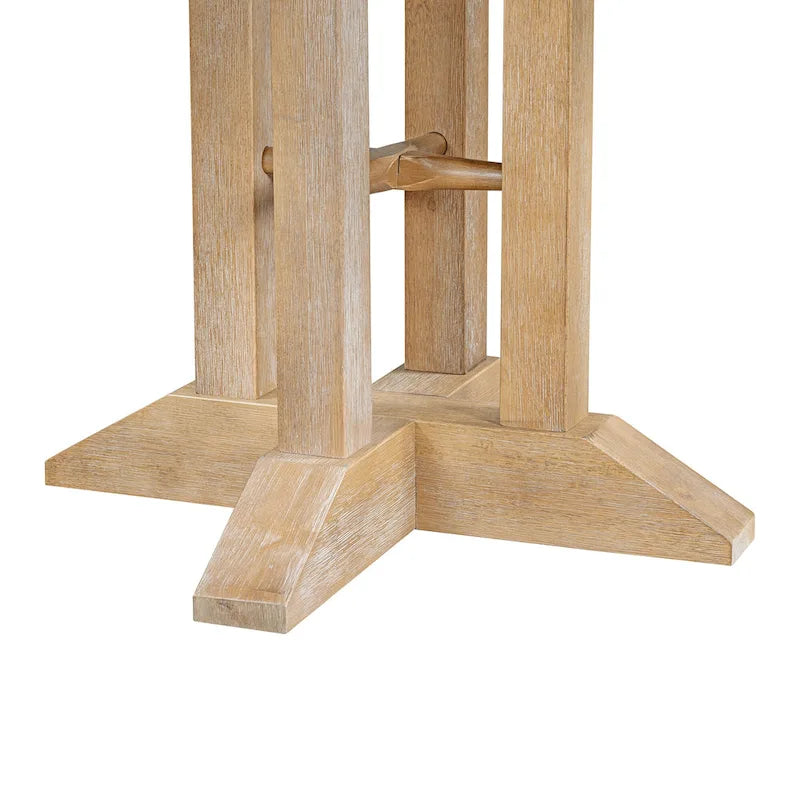 Ensemble de salle à manger 5 pièces avec table ronde extensible et 4 chaises rembourrées Style Ferme