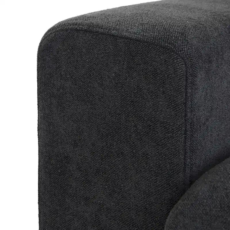 160,6 Canapé d'angle moderne en linCanapé modulaire 4 places avec pouf de rangement pour salon.