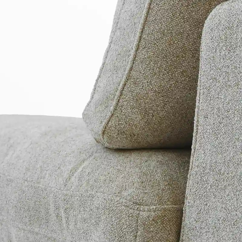 160,6 Canapé d'angle moderne en linCanapé modulaire 4 places avec pouf de rangement pour salon.