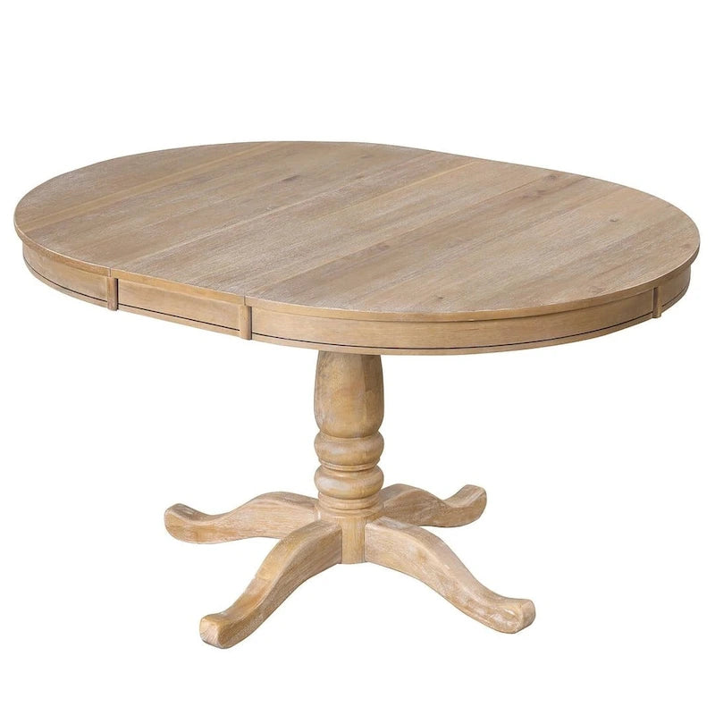 Table à manger ronde extensible 4 places de 42 à 54 po pour ferme