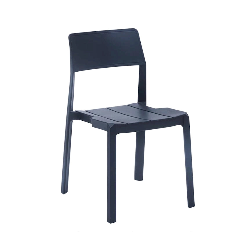 Lot de 4 chaises de salle à manger empilables Porthos Home Brock en plastique