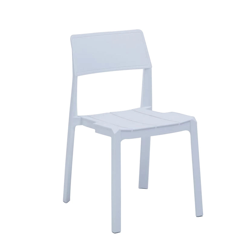 Lot de 4 chaises de salle à manger empilables Porthos Home Brock en plastique