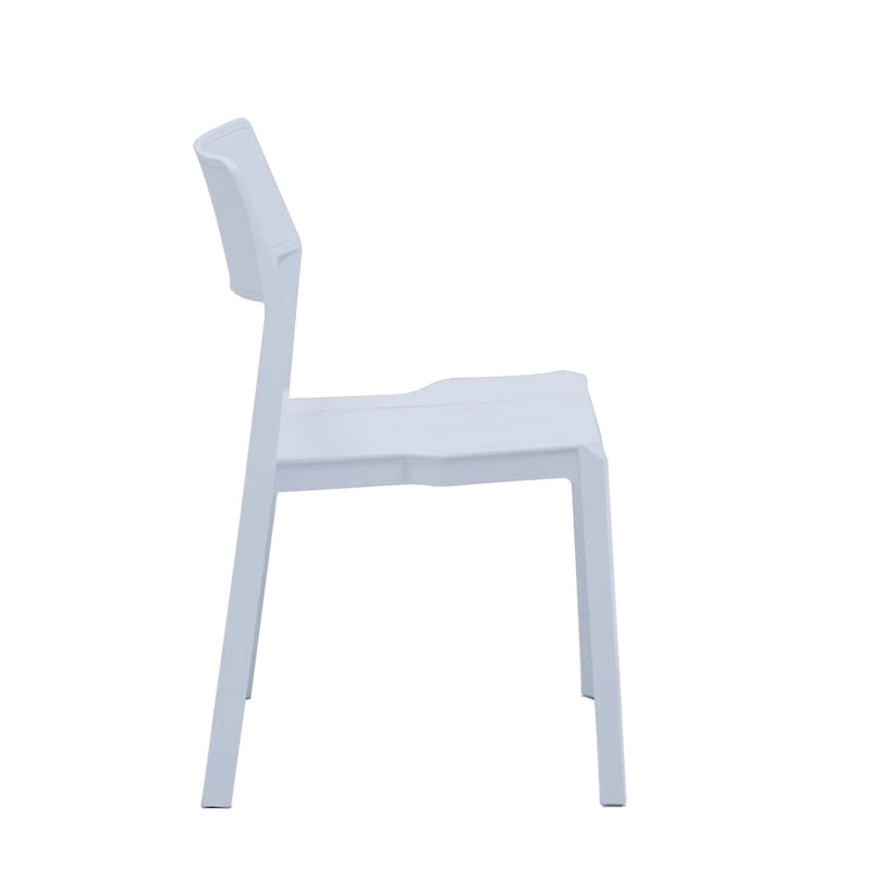 Lot de 4 chaises de salle à manger empilables Porthos Home Brock en plastique