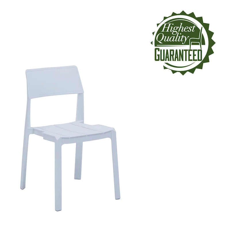 Lot de 4 chaises de salle à manger empilables Porthos Home Brock en plastique