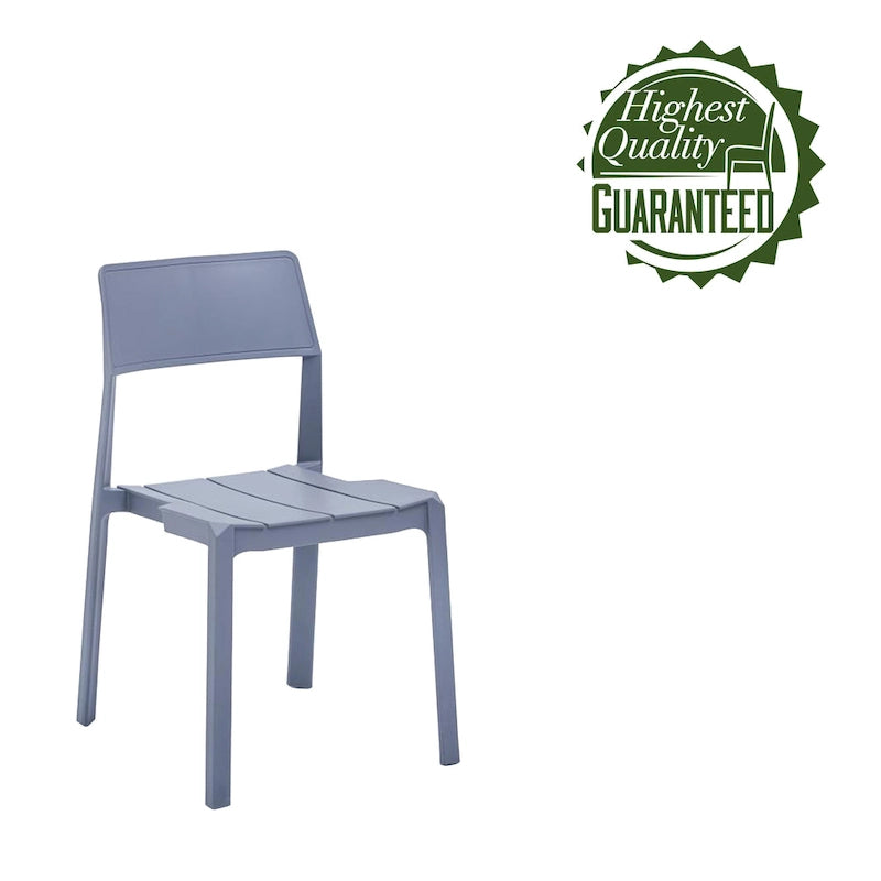 Lot de 4 chaises de salle à manger empilables Porthos Home Brock en plastique