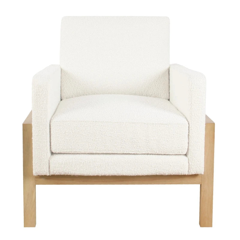 Fauteuil d'appoint moderne à cadre en bois