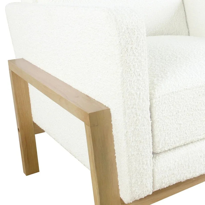 Fauteuil d'appoint moderne à cadre en bois