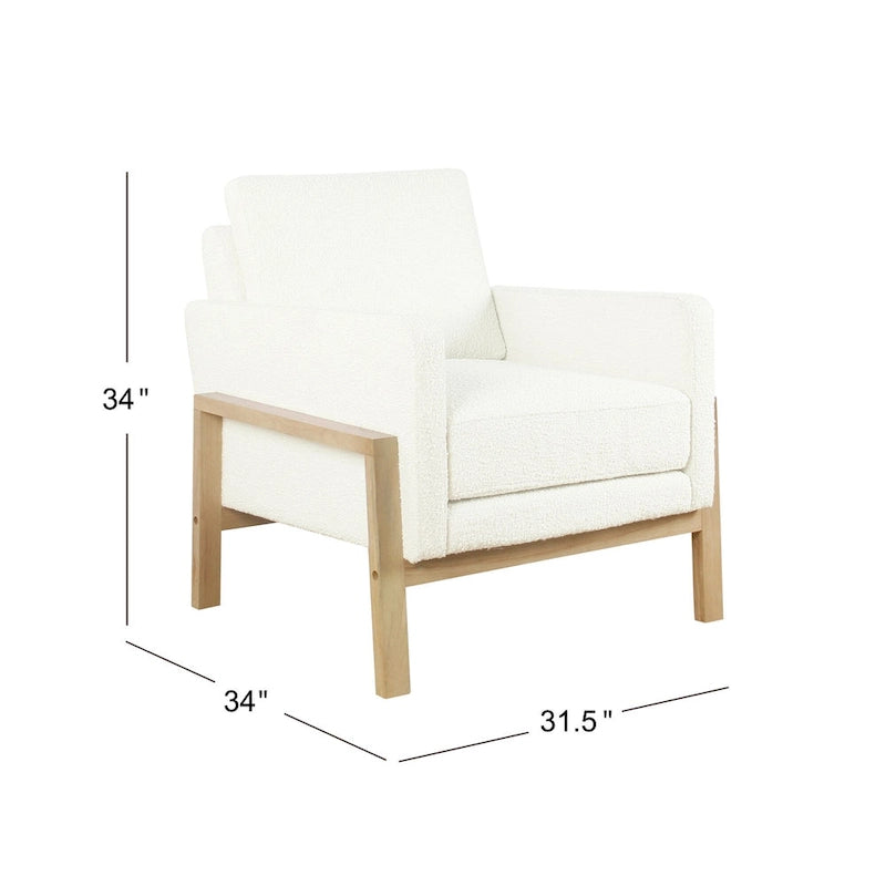 Fauteuil d'appoint moderne à cadre en bois