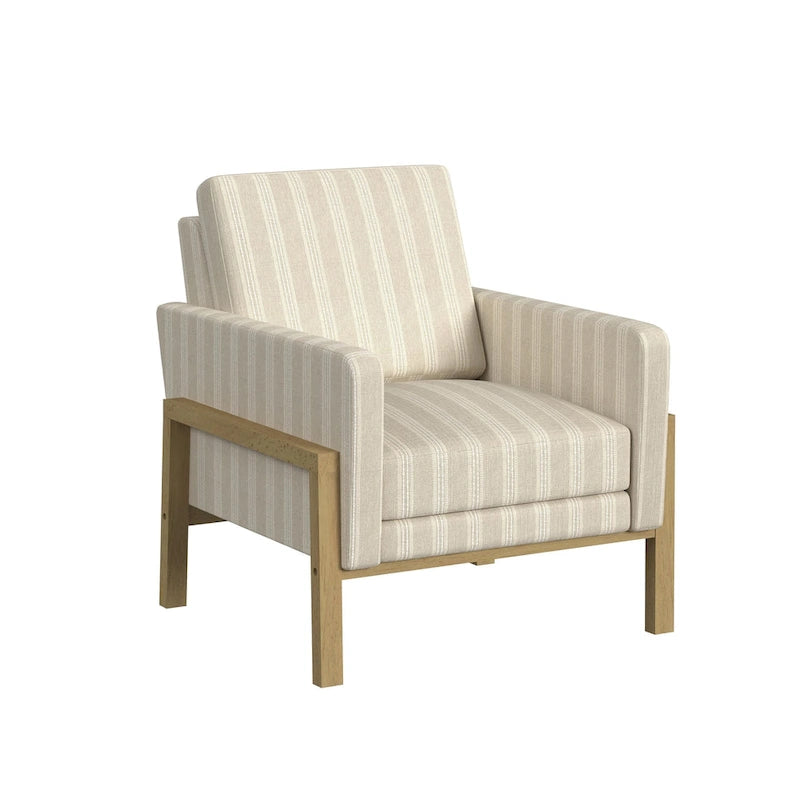 Fauteuil d'appoint moderne à cadre en bois