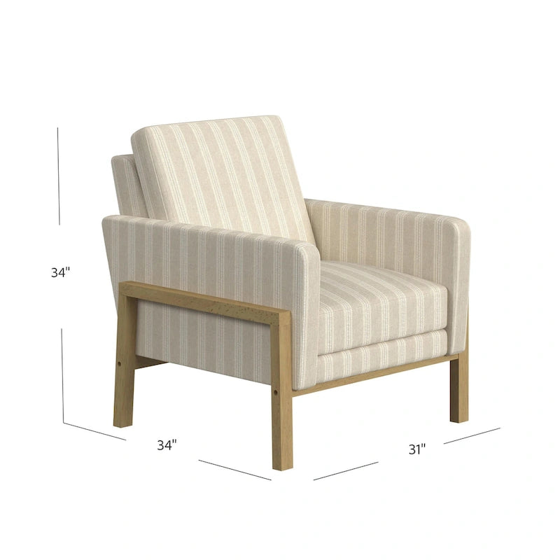 Fauteuil d'appoint moderne à cadre en bois