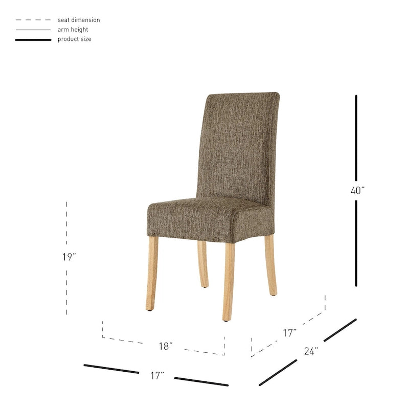 Chaise en tissu Valencia (Lot de 2)