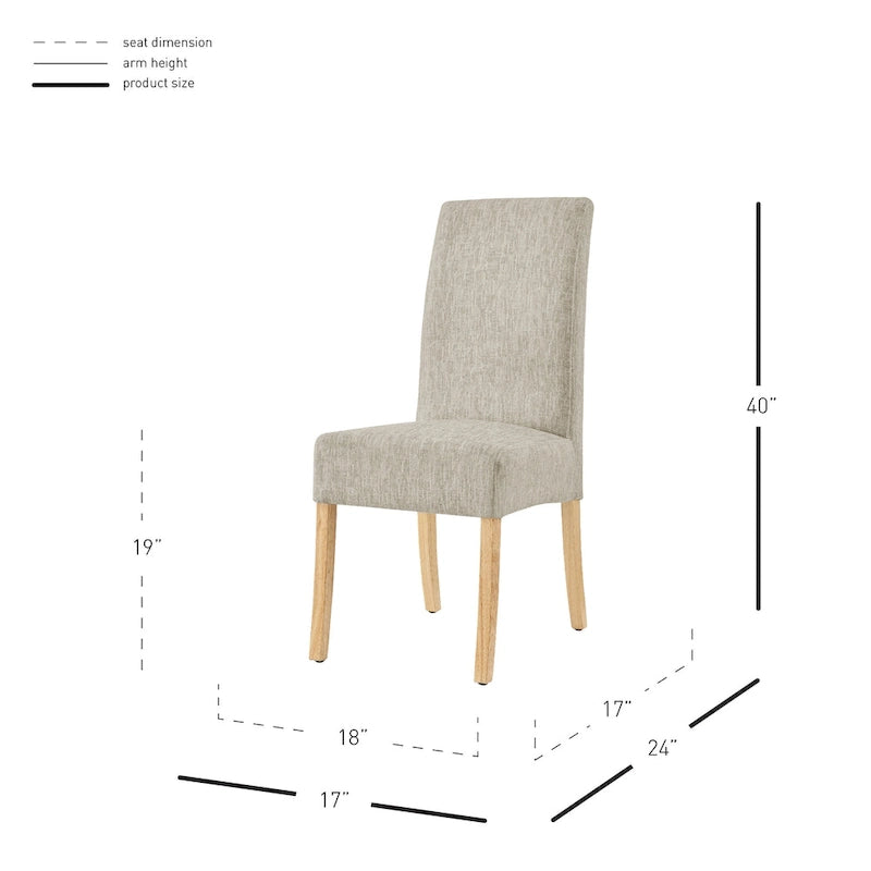 Chaise en tissu Valencia (Lot de 2)