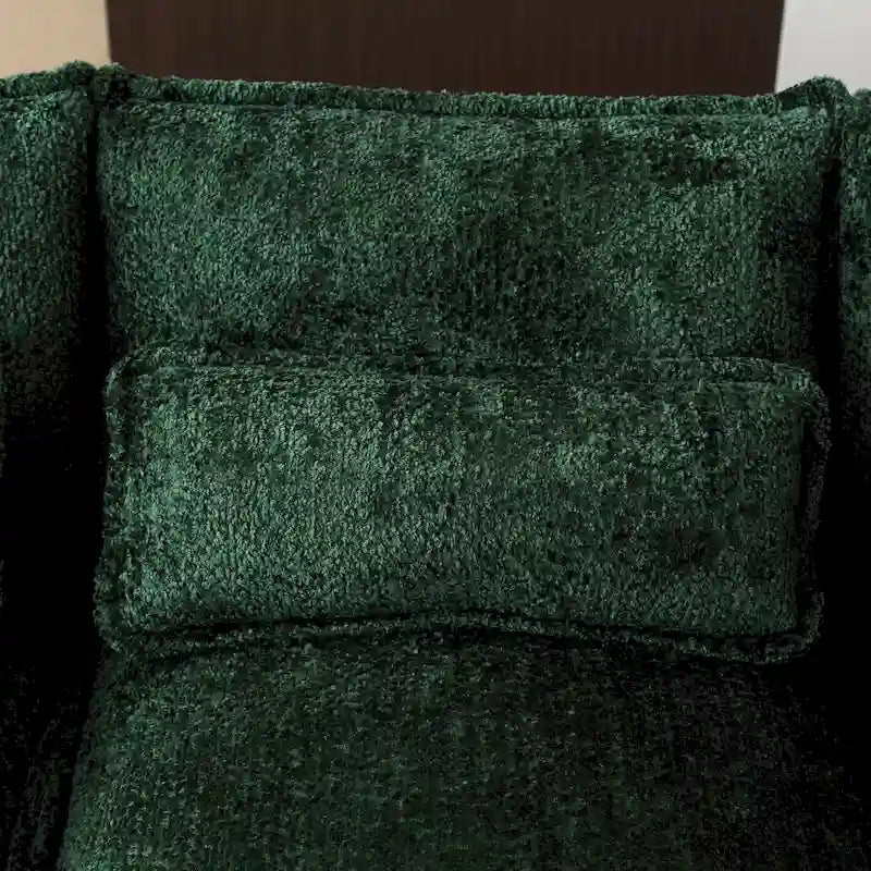 Canapé d'angle en tissu chenille grand format Ouyessir avec coussins