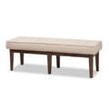 Banquette capitonnée en tissu Mid-Century de Baxton Studio