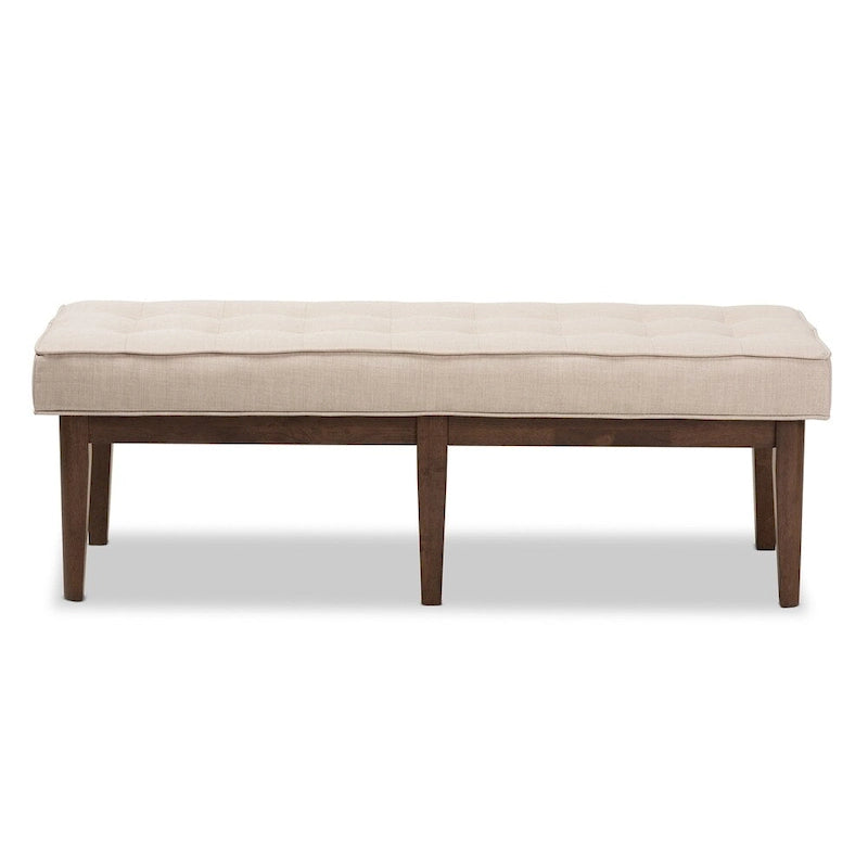 Banquette capitonnée en tissu Mid-Century de Baxton Studio