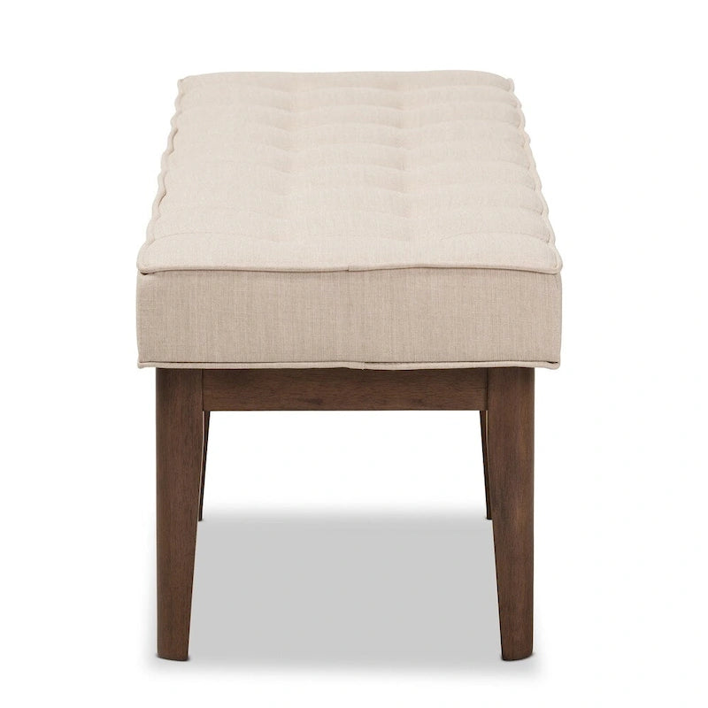 Banquette capitonnée en tissu Mid-Century de Baxton Studio
