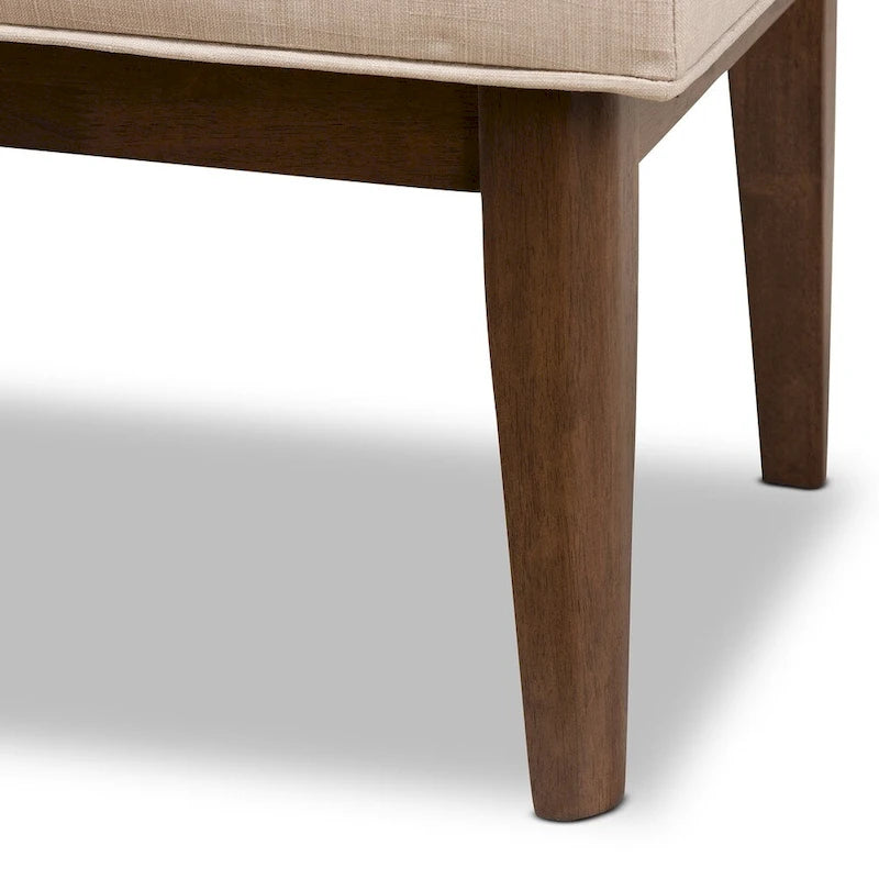 Banquette capitonnée en tissu Mid-Century de Baxton Studio