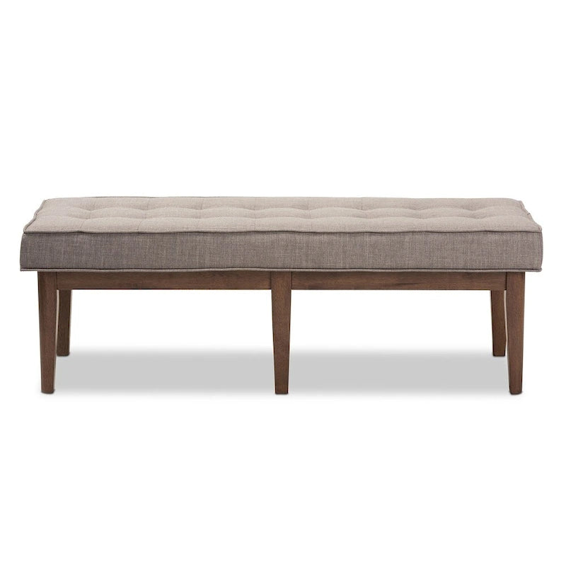 Banquette capitonnée en tissu Mid-Century de Baxton Studio