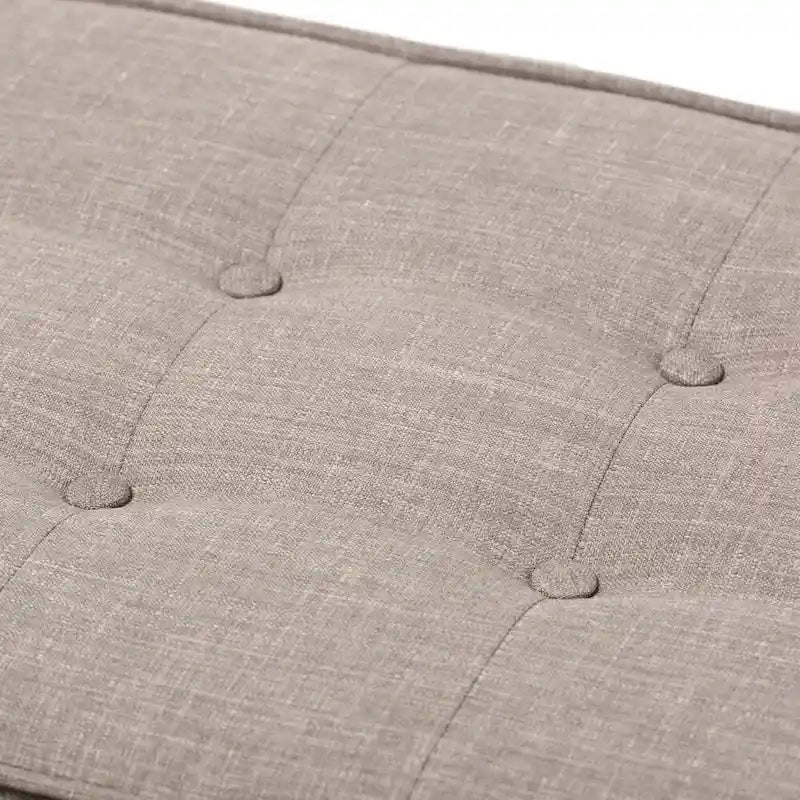 Banquette capitonnée en tissu Mid-Century de Baxton Studio