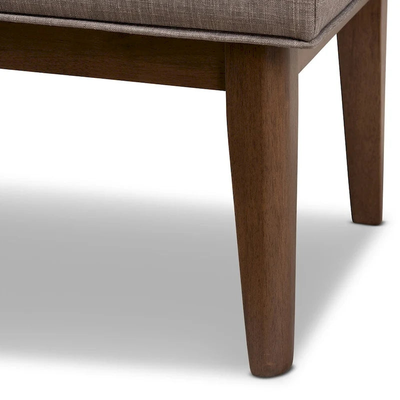 Banquette capitonnée en tissu Mid-Century de Baxton Studio
