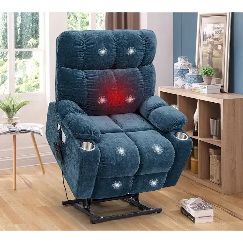 Motor Power Lift Recliner Chair for Elderly with Heat Massage