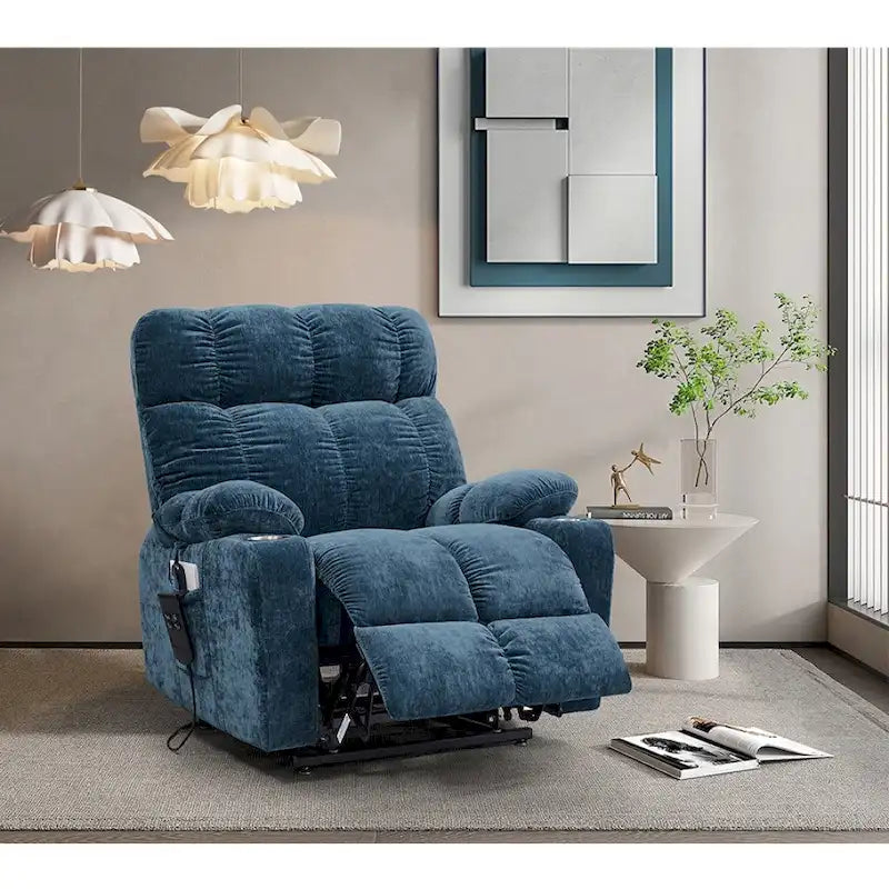 Fauteuil inclinable releveur électrique pour personnes âgées avec fonction de massage chauffant