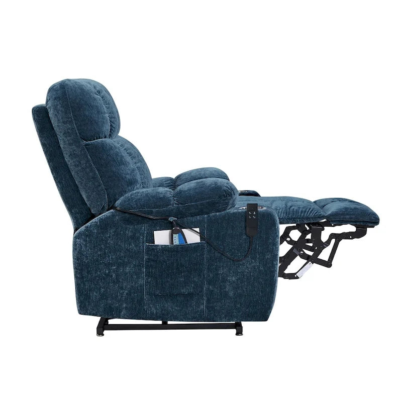 Fauteuil inclinable releveur électrique pour personnes âgées avec fonction de massage chauffant