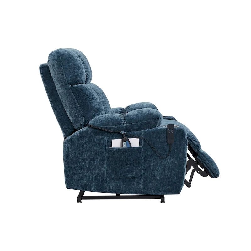 Fauteuil inclinable releveur électrique pour personnes âgées avec fonction de massage chauffant