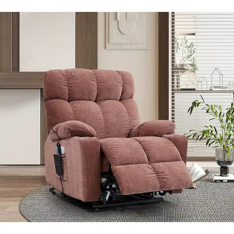 Fauteuil inclinable releveur électrique pour personnes âgées avec fonction de massage chauffant