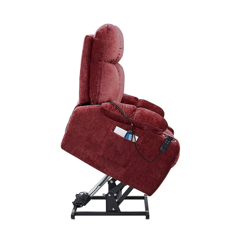 Fauteuil inclinable releveur électrique pour personnes âgées avec fonction de massage chauffant
