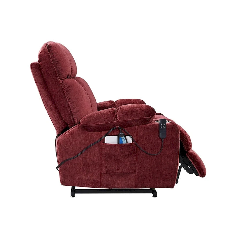 Fauteuil inclinable releveur électrique pour personnes âgées avec fonction de massage chauffant