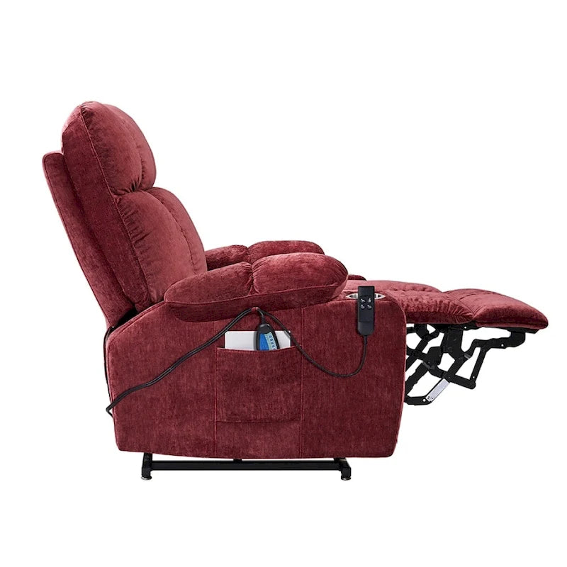 Fauteuil inclinable releveur électrique pour personnes âgées avec fonction de massage chauffant