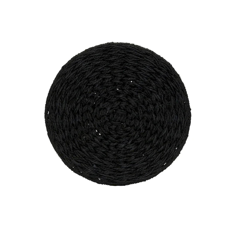 Table d'appoint en osier tissé à la main avec panier de rangement - 17,0 long. x 17,0 larg. x 19,0 haut.
