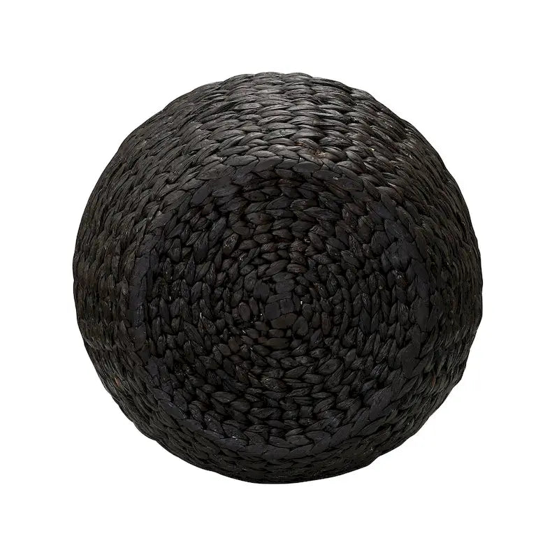 Table d'appoint en osier tissé à la main avec panier de rangement - 17,0 long. x 17,0 larg. x 19,0 haut.