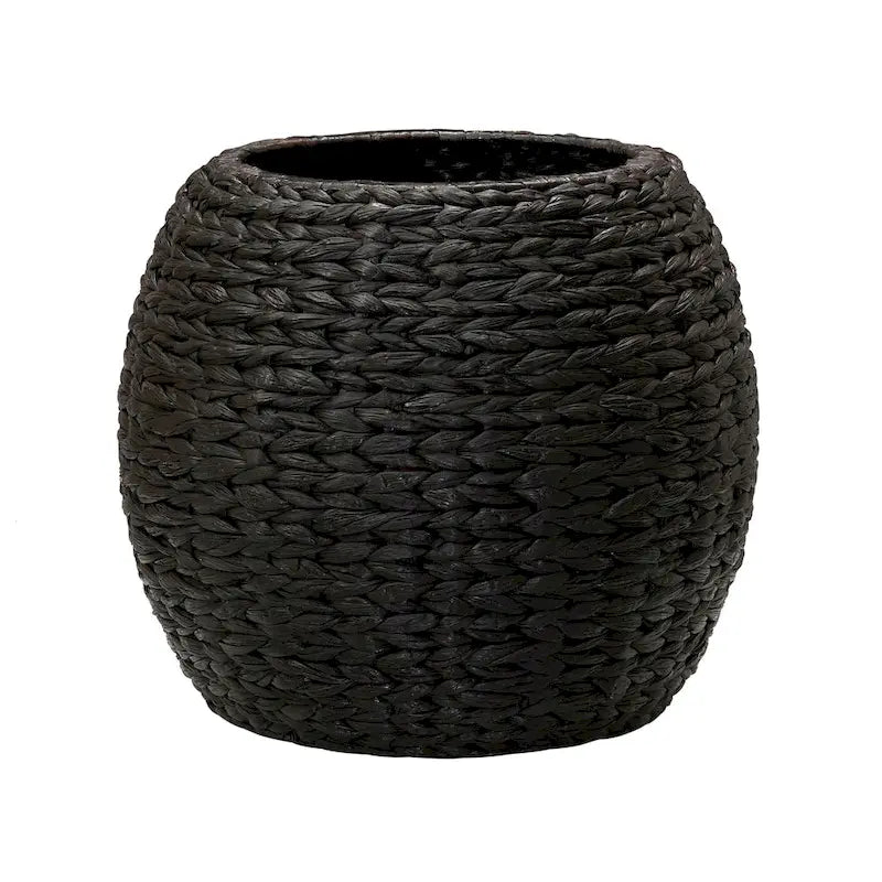 Table d'appoint en osier tissé à la main avec panier de rangement - 17,0 long. x 17,0 larg. x 19,0 haut.