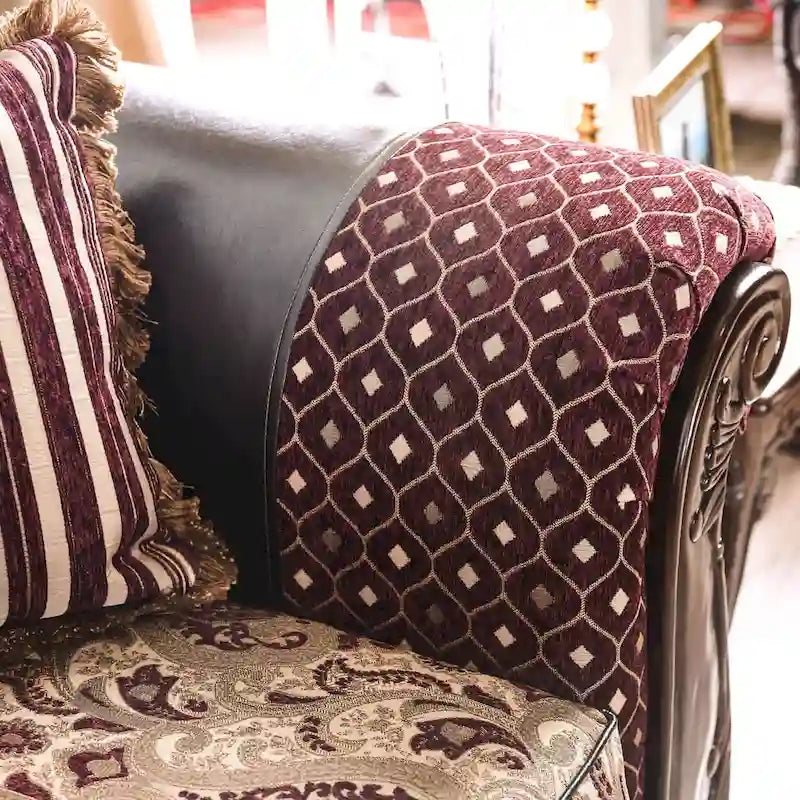 Causeuse capitonnée en similicuir traditionnel Rend de Furniture of America