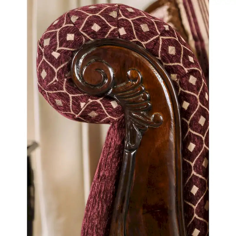 Causeuse capitonnée en similicuir traditionnel Rend de Furniture of America