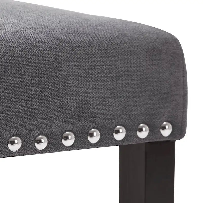 Chaises de salle à manger Parsons en tissu avec garniture cloutée en éponge, lot de 2