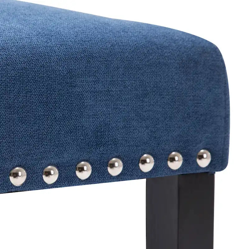 Chaises de salle à manger Parsons en tissu avec garniture cloutée en éponge, lot de 2