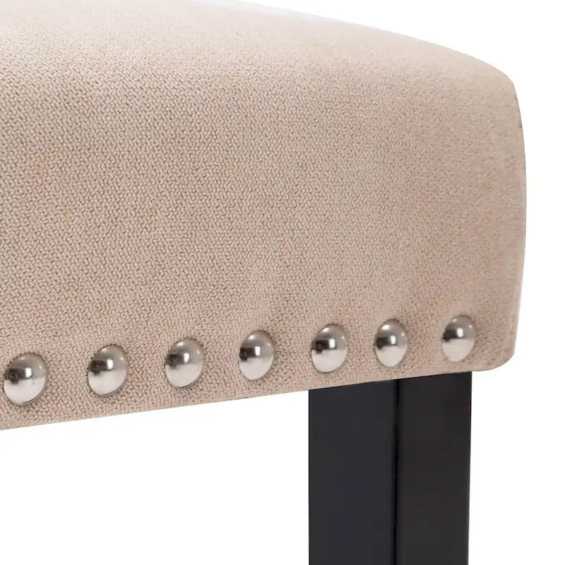 Chaises de salle à manger Parsons en tissu avec garniture cloutée en éponge, lot de 2