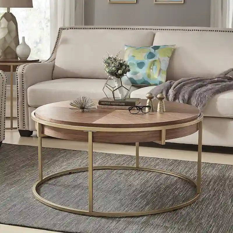 Table ronde Cooke avec piètement en métal de iNSPIRE Q Modern