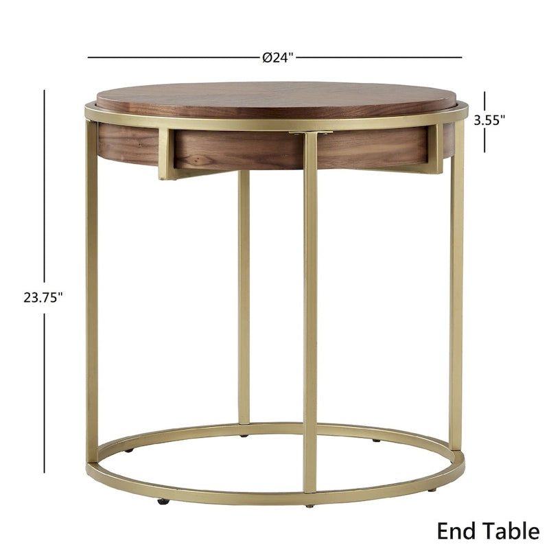 Table ronde Cooke avec piètement en métal de iNSPIRE Q Modern