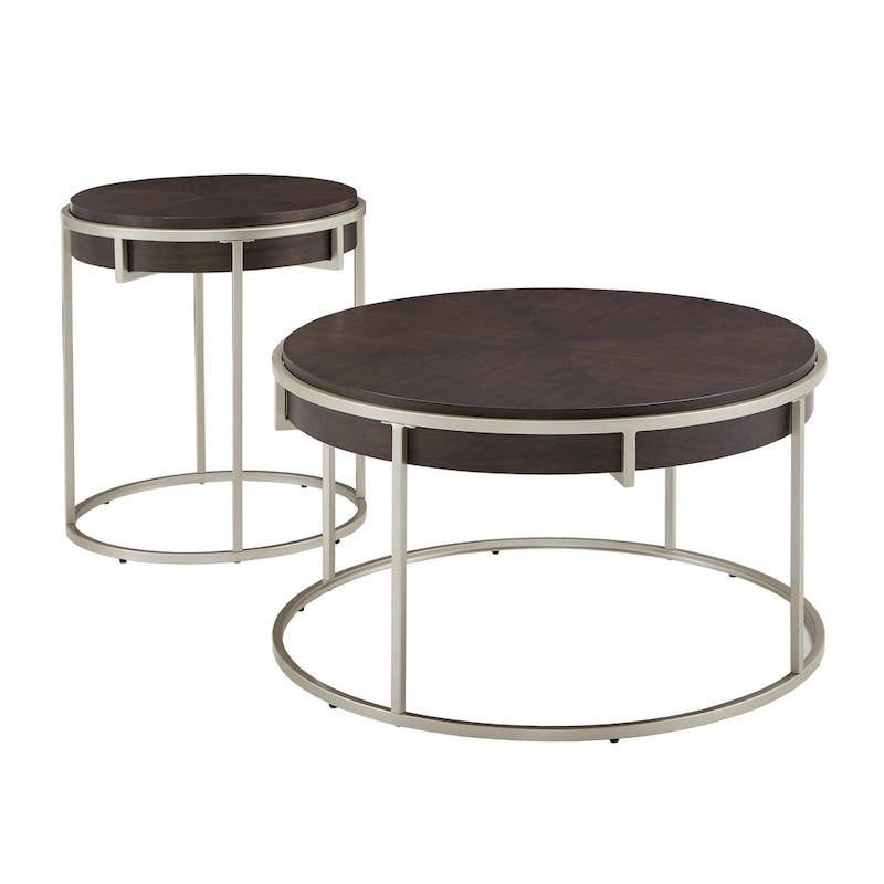 Table ronde Cooke avec piètement en métal de iNSPIRE Q Modern