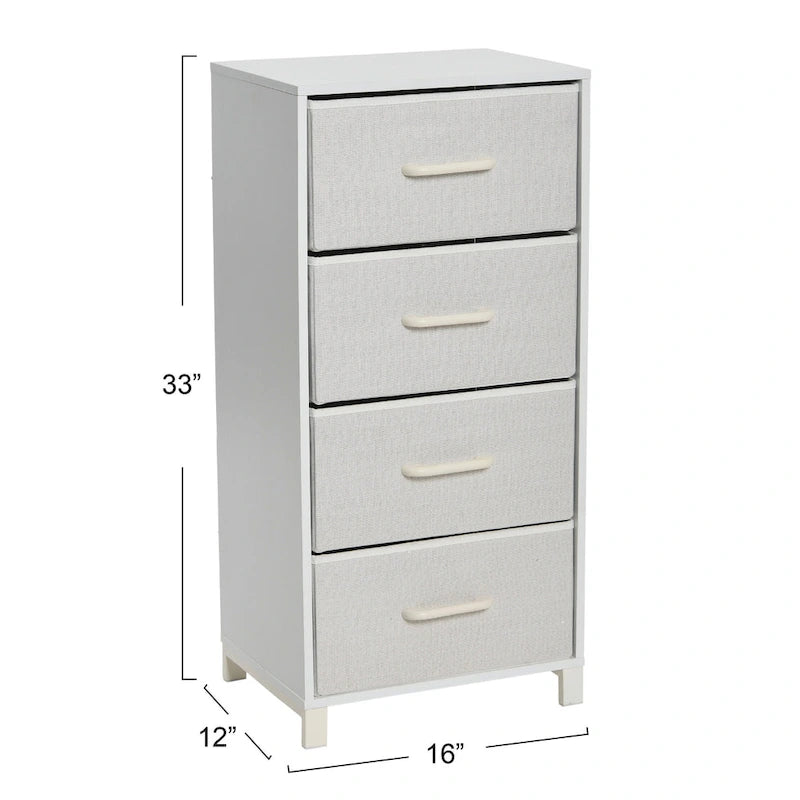 Commode haute avec 4 tiroirs de rangement