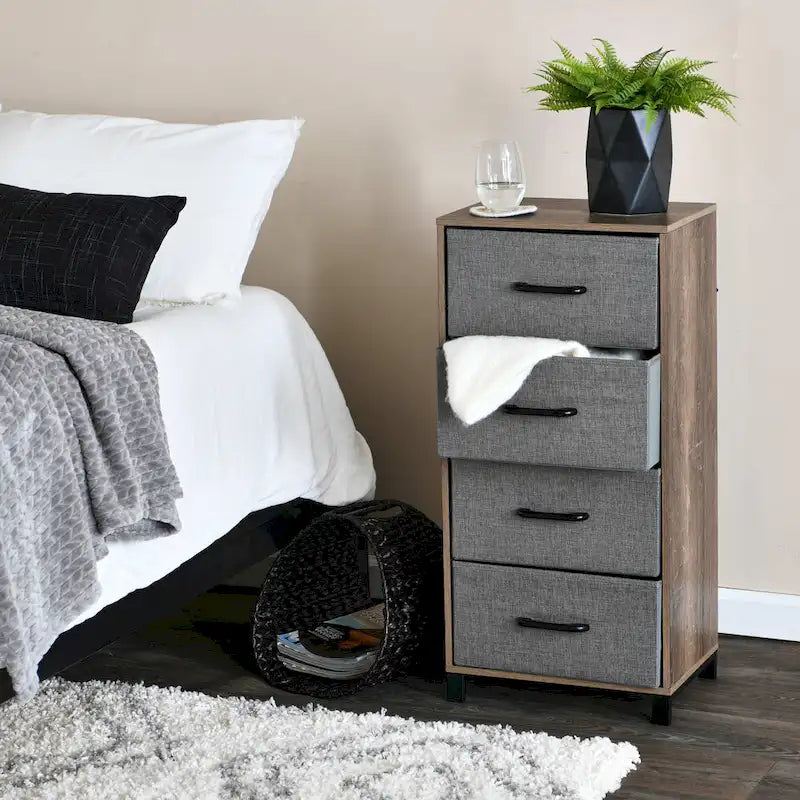 Commode haute avec 4 tiroirs de rangement