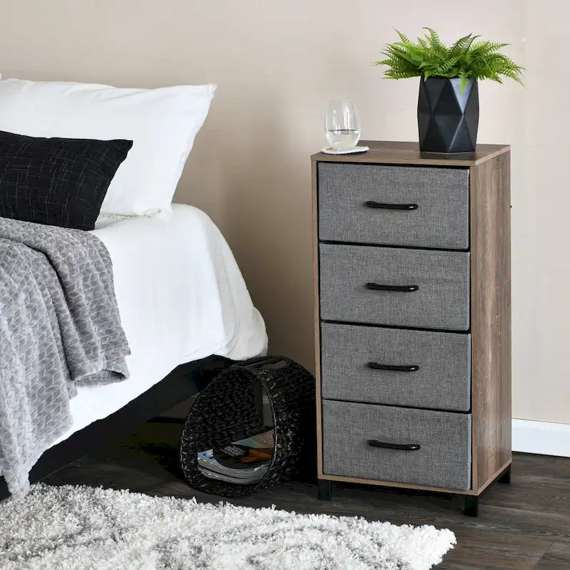 Commode haute avec 4 tiroirs de rangement